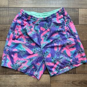 Birddogs Shorts Men’s Large 7” inseam Baysiders Neon Smear Gym Shorts